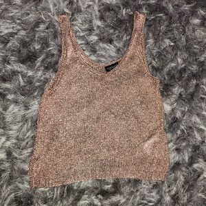 Shiny Gold Topshop Tank Top!
